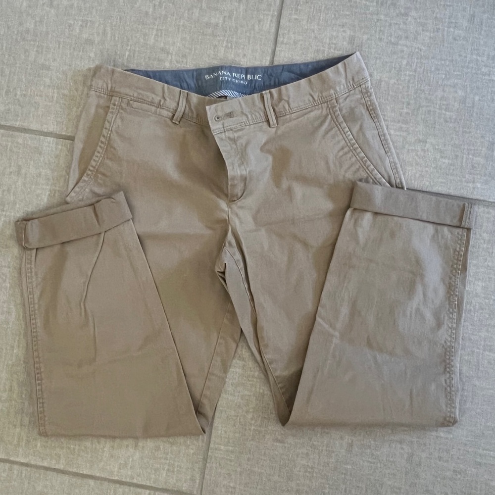 Banana republic city chino, khaki size 4, women's